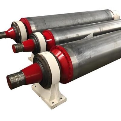 Vacuum Suction Press Roll with 30-40mm Rubber Coating and 4mm Drilled Holes for Paper Machine