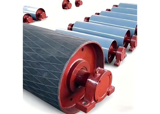 Bulk Material Handling Rubber Disc Conveyor Support Roller