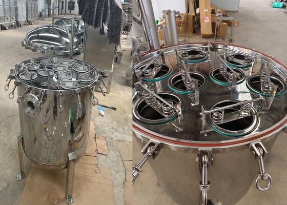 Multi Bag Filter System 4 Bags For Printing Ink Industrial Coating