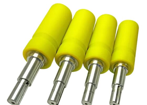 Rubber Disc Conveyor Roller Yellow Ring Wet Sand Conveyor Supporting System