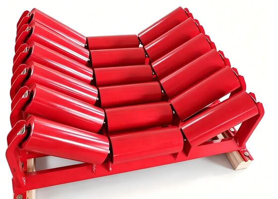 Rubber Disc Conveyor Roller Steel Shaft Bulk Material Handling Conveyor System