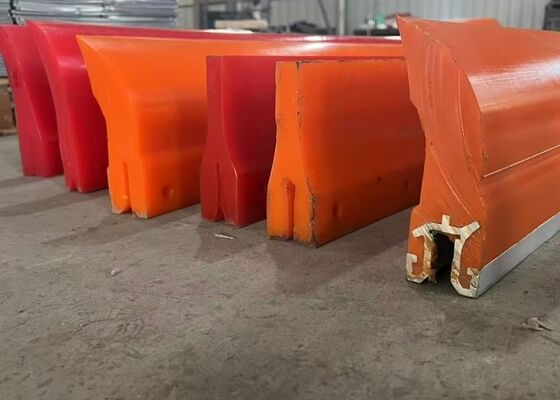 Polyurethane Conveyor Belt Cleaning Blade with Steel Support Mining Industrial Use
