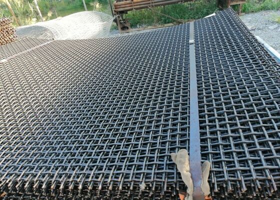 Heavy Duty High Manganese Steel Crimped Wire Screen Mesh for Aggregate Processing