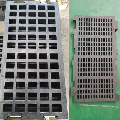 Резиновая панель для грохочения угля HUATAO толщиной 30 мм, размером 305x305 мм, твердостью по Шору 40-60, антизасоряющаяся